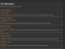 Tablet Screenshot of on-memetics.blogspot.com