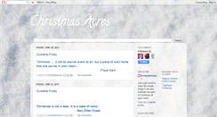 Desktop Screenshot of christmasacres.blogspot.com