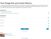 Tablet Screenshot of freevintageknitcrochet.blogspot.com
