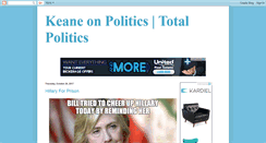 Desktop Screenshot of keaneonpolitics.blogspot.com