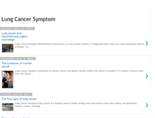 Tablet Screenshot of lungcancersymptom.blogspot.com