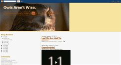 Desktop Screenshot of owlsarentwise.blogspot.com