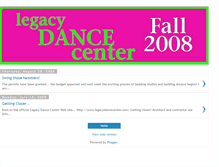 Tablet Screenshot of legacydancecenter.blogspot.com