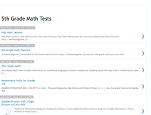 Tablet Screenshot of 5th-grade-math-tests.blogspot.com