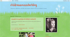 Desktop Screenshot of childrensministerblog.blogspot.com