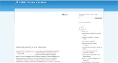 Desktop Screenshot of achatlivresanciens.blogspot.com