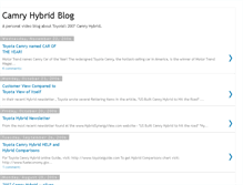 Tablet Screenshot of camryhybridblog.blogspot.com
