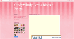 Desktop Screenshot of cindywindylovesblogsnfrogs.blogspot.com