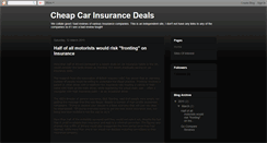 Desktop Screenshot of cheapcarinsurancedeals.blogspot.com