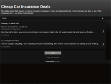 Tablet Screenshot of cheapcarinsurancedeals.blogspot.com