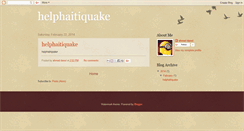 Desktop Screenshot of helphaitiquake.blogspot.com