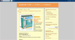 Desktop Screenshot of marketingtipstoday.blogspot.com