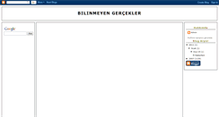 Desktop Screenshot of bilimmeyengercekler.blogspot.com