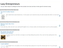 Tablet Screenshot of lazyentrepreneurs.blogspot.com