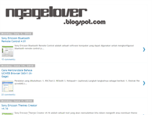 Tablet Screenshot of ngagelover.blogspot.com