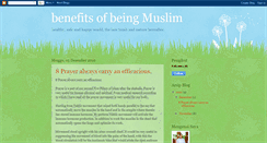 Desktop Screenshot of benefitsofbeingmuslim.blogspot.com