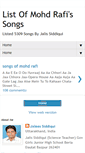 Mobile Screenshot of mohdrafi-songs-list.blogspot.com