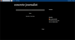 Desktop Screenshot of concretejournalist.blogspot.com