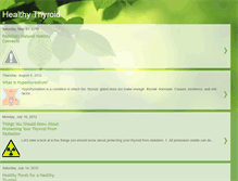 Tablet Screenshot of healthythyroid.blogspot.com