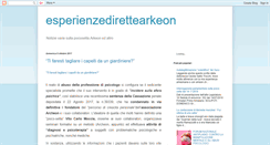 Desktop Screenshot of esperienzedirettearkeon.blogspot.com