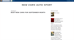 Desktop Screenshot of newcarsautosport.blogspot.com