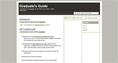 Desktop Screenshot of graduateguide.blogspot.com