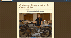 Desktop Screenshot of crissommersimmonscannonball.blogspot.com