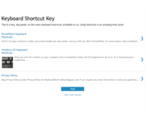Tablet Screenshot of keyboardshortcutkey.blogspot.com