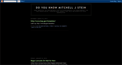 Desktop Screenshot of doyouknowmitchelljstein.blogspot.com