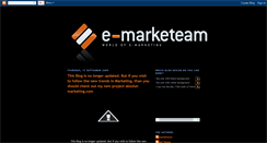 Desktop Screenshot of e-marketeam.blogspot.com