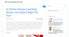 Desktop Screenshot of how-to-lose-weight-faster-tips.blogspot.com