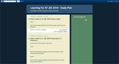 Desktop Screenshot of iit-jee-2010.blogspot.com