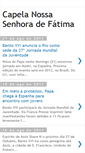 Mobile Screenshot of capelanossasenhoradefatimapb.blogspot.com