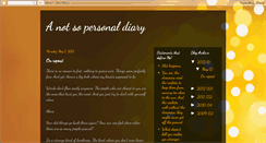Desktop Screenshot of anotsopersonaldiary.blogspot.com