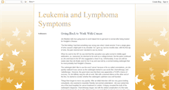 Desktop Screenshot of leukemiaandlymphomasymptoms.blogspot.com