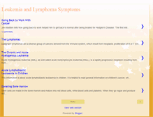 Tablet Screenshot of leukemiaandlymphomasymptoms.blogspot.com