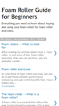 Mobile Screenshot of foamrollerguide.blogspot.com