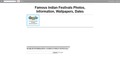 Desktop Screenshot of famous-indian-festivals.blogspot.com