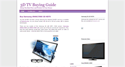 Desktop Screenshot of 3d-tv-buying-guide.blogspot.com