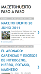 Mobile Screenshot of macetohuertopasoapaso.blogspot.com