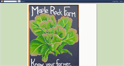 Desktop Screenshot of maplerockfarm.blogspot.com