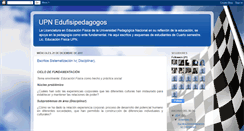 Desktop Screenshot of pedagogiayeducacionfisicaupn.blogspot.com