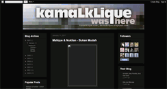 Desktop Screenshot of kamalklique.blogspot.com