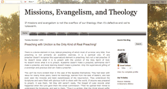Desktop Screenshot of missionsevangelismtheology.blogspot.com