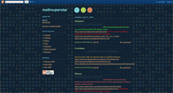 Desktop Screenshot of mathsuperstar.blogspot.com
