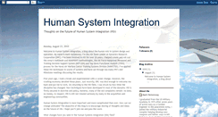 Desktop Screenshot of humansystemintegration.blogspot.com