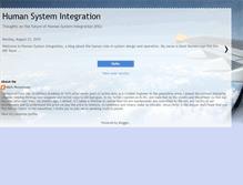 Tablet Screenshot of humansystemintegration.blogspot.com