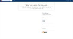 Desktop Screenshot of newjewishthought.blogspot.com