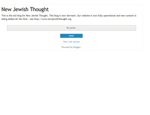 Tablet Screenshot of newjewishthought.blogspot.com