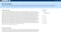 Desktop Screenshot of donotfreeze.blogspot.com
